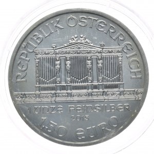 Rakúsko, 1,5 € 2015 Vienna Philharmonic Orchestra, 1 oz, Ag 999 unca