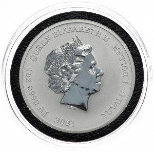 Srebrna Moneta Bogowie Olimpu: Posejdon, 2021, The Perth Mint, 1 oz, uncja Ag 999