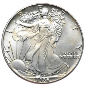 USA, Liberty Silver Eagle 1986 dolár, 1 oz, 999 AG unca