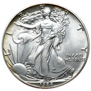 USA, Liberty Silver Eagle 1988 dolar, 1 oz, 999 AG unce