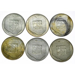 People's Republic of Poland, Set of 6 x 200 zloty 1974 map (XXX years of the People's Republic of Poland)