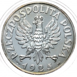 III RP, 5 Zloty 1925, Verfassung, offizielle Kopie von 2000, Kremnica, 925 Silber