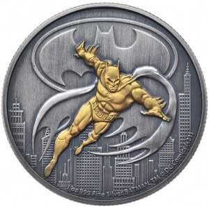 Niue, Batman, 2021r. 1oz, Antic/Gold 069/100