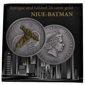 Niue, Batman, 2021r. 1 unca, Antic/Gold 069/100