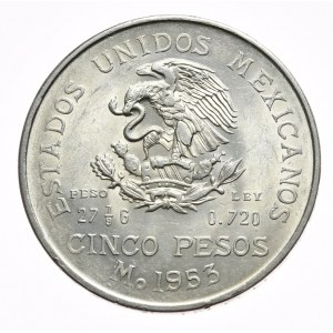 Mexico, 5 Peso, 1953.