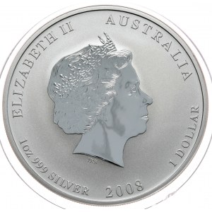 Austrália, Mouse rok 2008, 1 oz, 1 oz Ag 999