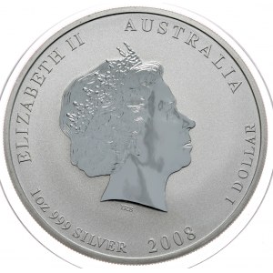 Australien, Mausjahr 2008, 1 Unze, 1 Unze Ag 999