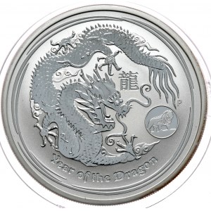 Austrália, rok draka 2012, 1 oz, 1 oz Ag 999, lev s privátnou značkou