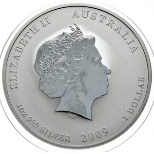 Australien, Stier Jahr 2009, 1 Unze, 1 Unze Ag 999