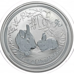 Austrália, králik Rok 2011, 1 oz, 1 oz Ag 999