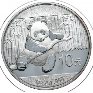 Čína, panda 2014, 1 oz, unca Ag 999