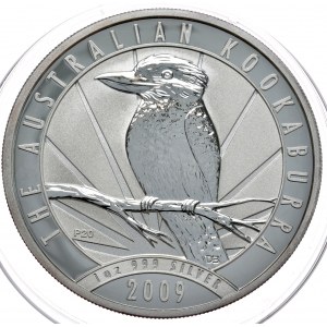 Austrália, 1 dolár, Kookaburra, 2009, 1 oz, Ag 999 unca