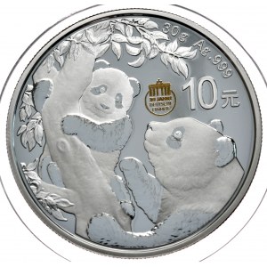 China, panda 2021, 30 g Ag 999, Privy Mark and certificate, Mintage of only 5,000 pieces.