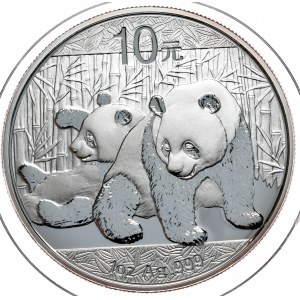 Chiny, panda 2010, 1 oz, uncja Ag 999