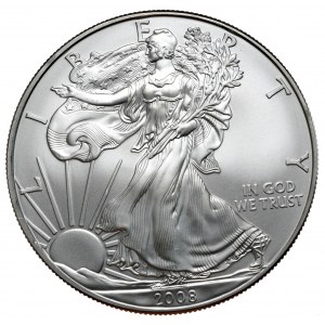 USA, Liberty Silver Eagle 2008 dolár, 1 oz, 999 AG unca,