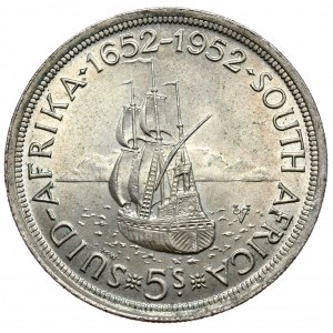 Južná Afrika, 5 šilingov 1952, 300 rokov Kapského mesta