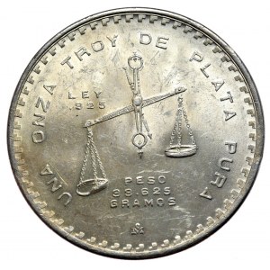 Meksyk, 1 Peso, 1980r., Ag 925, 33,625g = 1 oz Ag 999