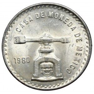 Meksyk, 1 Peso, 1980r., Ag 925, 33,625g = 1 oz Ag 999