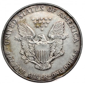 USA, dolar Liberty Silver Eagle 1996, 1 oz, uncja 999 AG, najrzadszy rocznik