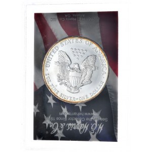 USA, Liberty Silver Eagle 2004 Dollar, 1 Unze, 999 AG Unze, in einer kartonähnlichen Box