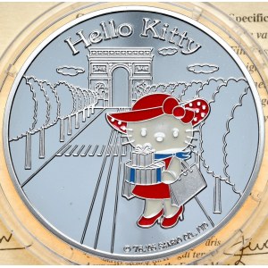 Francja, 1 1/2 euro 2005, Hello Kitty, Pola Elizejskie, z certyfikatem