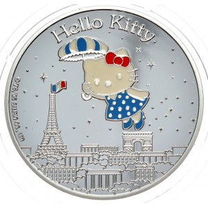 France, 1 1/2 euro 2005, Hello Kitty, Flight over Paris, with certificate