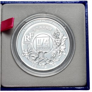 Francie, 1/4 eura 2005, Šanghaj, v originální krabici s certifikátem