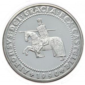 Spain, 5 ecu 1990. 1oz