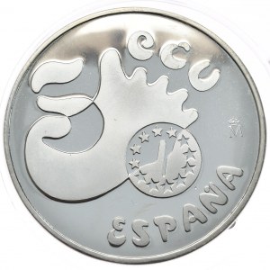 Spain, 5 ecu 1990. 1oz