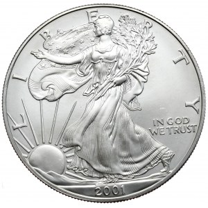 USA, dolar Liberty Silver Eagle 2001, 1 oz, uncja 999 AG