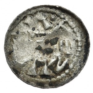 Bolesław II. Śmiały, Denar n.d.-(1070-1076), Herzog, Herzog zu Pferd, Kreuz im Feld, Kraków