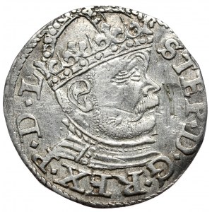Stefan Batory, trojak 1586, Riga, large head
