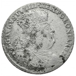 August III, ort 1754 Lipsk, z gwiazdką po dacie.