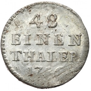 August III Sas, 1/48 thaler 1756 -F, Grünthal