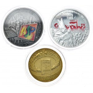 Set of 2x 10 zlotys ASP 2004, Solidarity 2009 and 2 zlotys NG 20th Anniversary of the Round Table - total of 3 pcs.