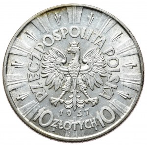 Zweite Polnische Republik, 10 Zloty 1937 Piłsudski