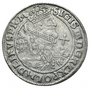 Sigismund III. Vasa, ort 1622, Bydgoszcz, PR:M., Sterne am Fuß der Krone auf der Rückseite