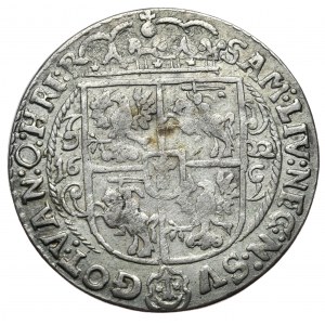 Žigmund III Vaza, ort 1622, Bydgoszcz, PR:M., hviezdy na spodku koruny na reverze