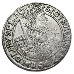 Zygmunt III Waza, Ort 1622, Bydgoszcz, z przebitką błędu PV.M na PR.M, bez szarfy
