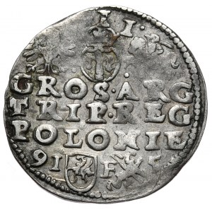 Zygmunt III Waza, Trojak 1595,Lublin, Rzadki