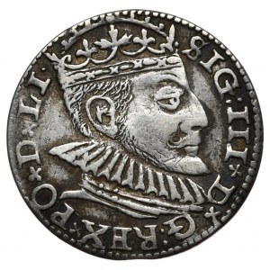 Zygmunt III Waza, trojak 1590 Ryga, duża głowa