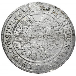 Śląsk, Panowanie habsburskie, Leopold I, 15 Krajcarów Wrocław 1663 GH