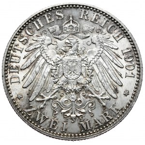 Niemcy, Prusy, 2 marki 1901 A, Berlin, 300 lat Królestwa Prus