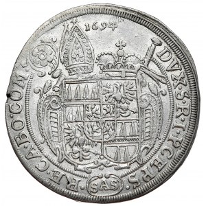 Austria, Karol II z Liechtenstein, 15 krajcarów 1694, Ołomuniec, Piękny