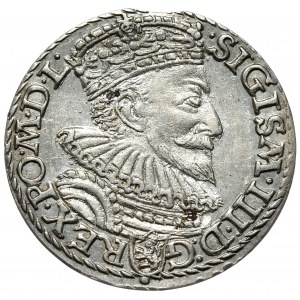 Zygmunt III Waza, trojak 1592, Malbork, trójlistki