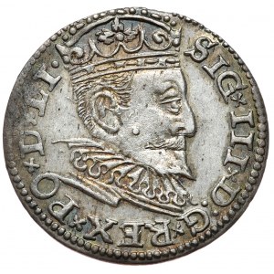 Zygmunt III Waza, trojak 1595, Ryga, zanikająca kryza