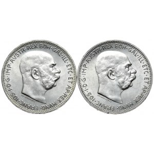 Austria, 2 x 1 korona 1914 i 1915