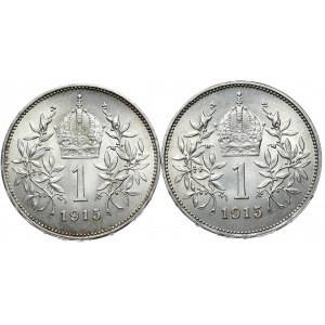 Austria, 2 x 1 korona 1915