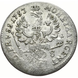 Prusy, Fryderyk II, ort 1753 E, Królewiec