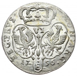 Prusy, Fryderyk II, szóstak 1756 A/E, Królewiec, PRVS